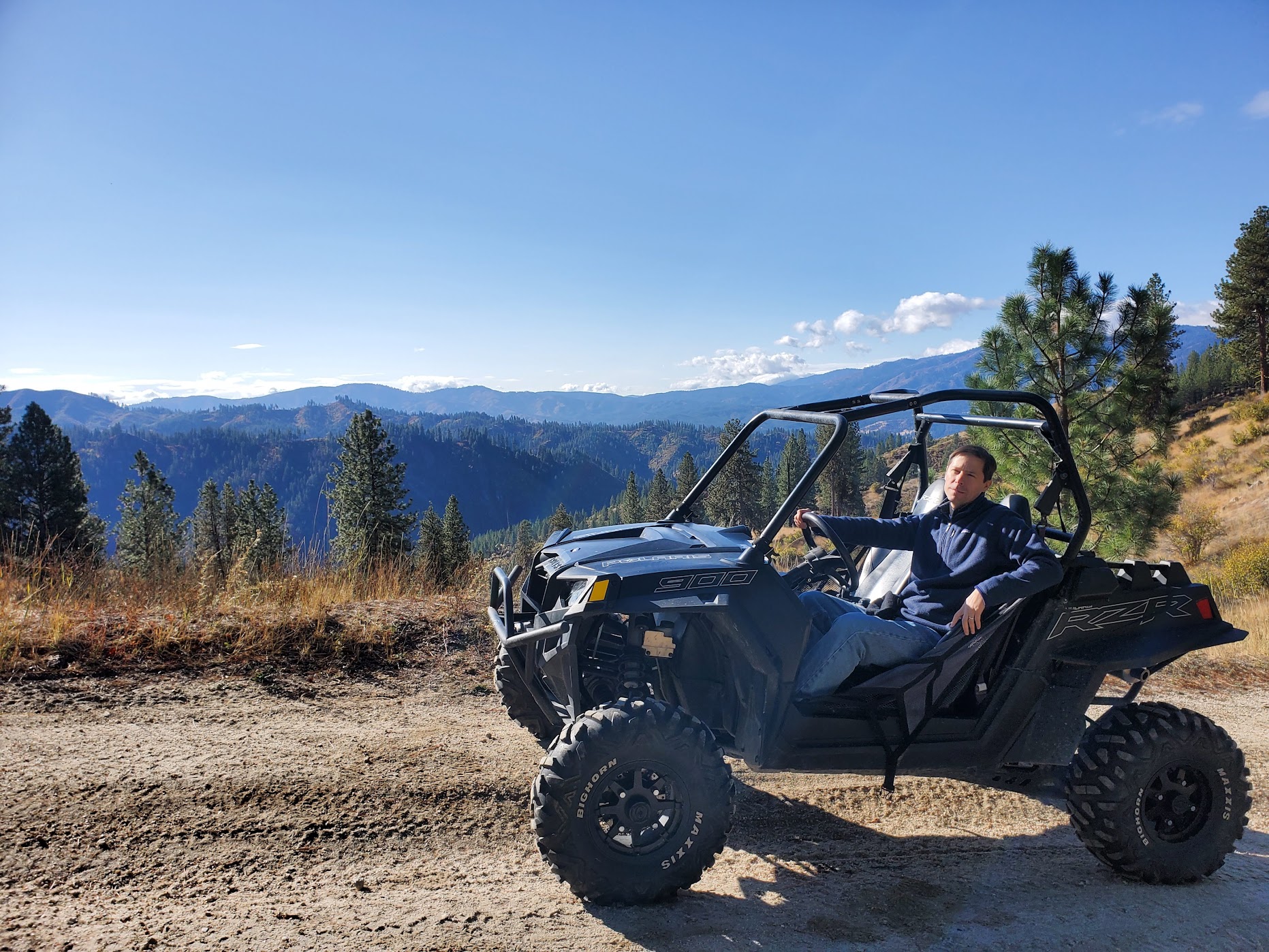 UTV on a mountain road